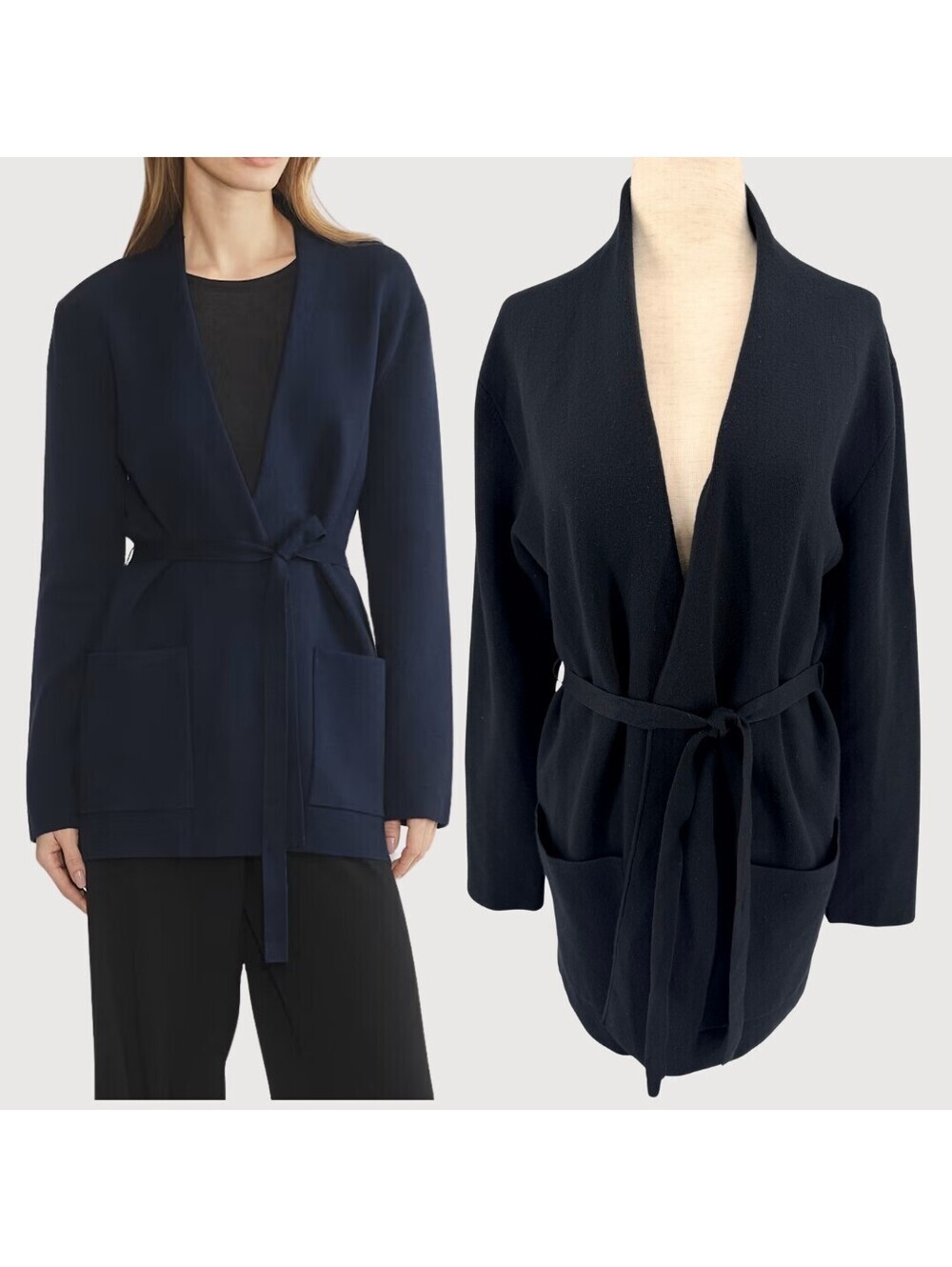 Aritzia Babaton Ty Tie Waist Cardigan Black M